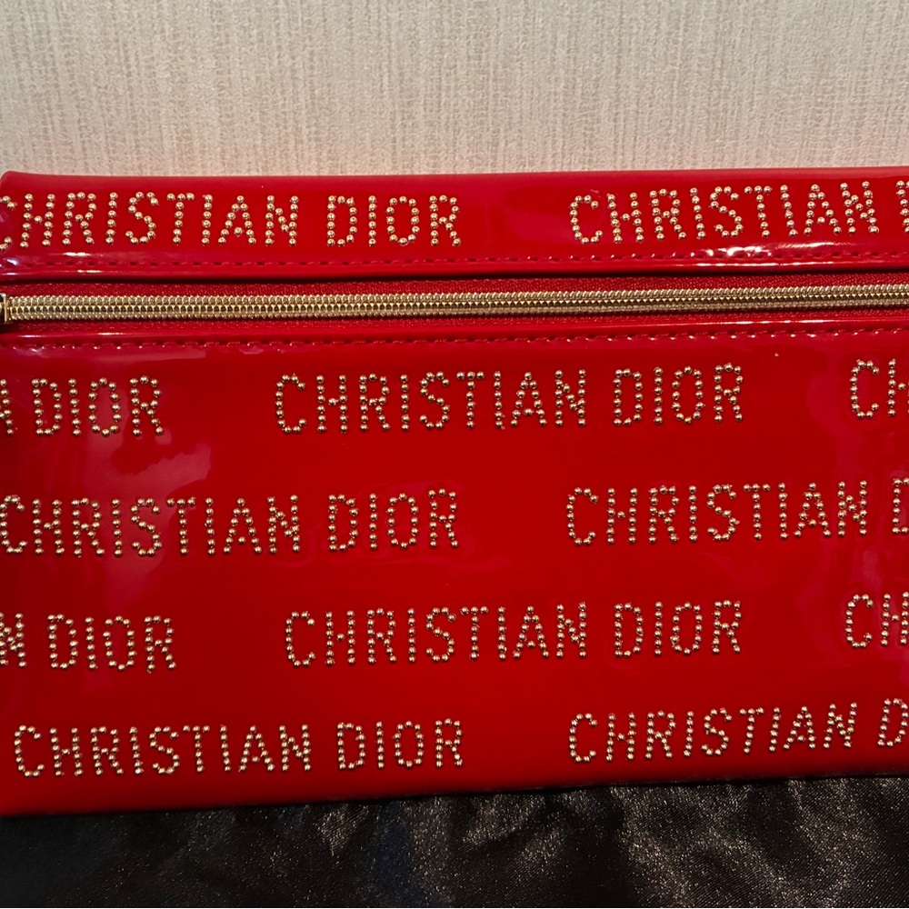 Dior Red Bold Bag with Gold Accents